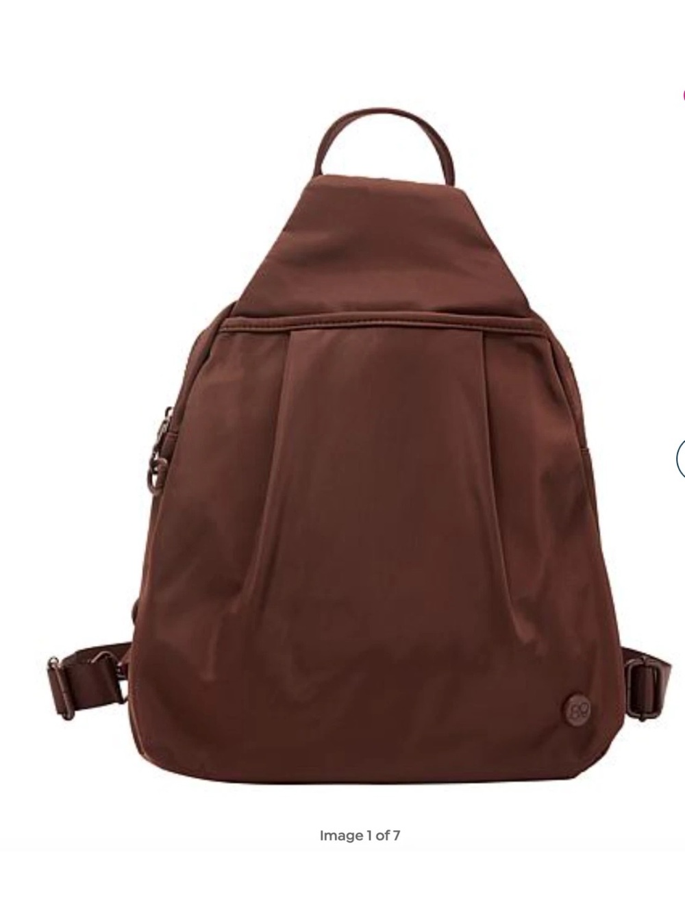 Samantha Brown Anti-Theft Convertible Sling Crossbody Backpack bag Chocolate NWT
